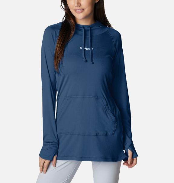 Columbia PFG Respool Hoodies Blue For Women's NZ49327 New Zealand